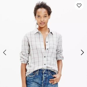Madewell Slim Boyshirt in Slater Plaid E1490